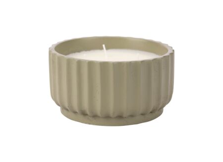 Geurkaars 3 Wicks H7,5cm 25u - cement & paraffine - olijfgroen