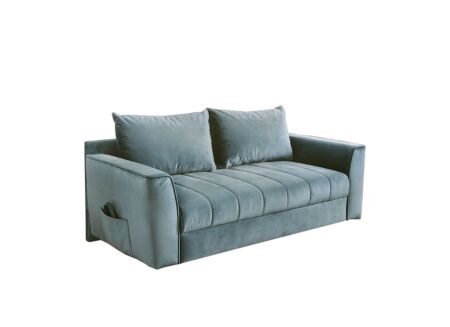 Zetelbed Rick 2-zit - stof - turquoise