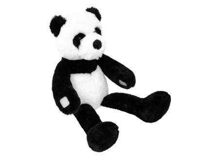 Knuffel Panda H35cm - stof - zwart/wit