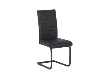 Stoel Quartz 45x43x98cm - lederlook - zwart