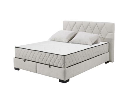 Bedbox Nagol B 160x200cm - stof - zand met opbergruimte