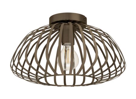 Plafondlamp Espinal Ø38,5cm staal brons