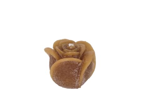 Kaars Roses Sculptures S Ø8,50x6,50cm - rustiek - cognac