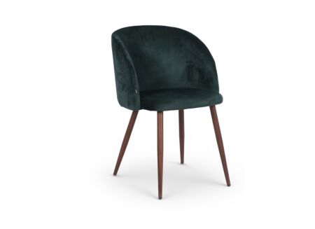 Stoel Gaia 52x55x81cm - fluweel - donkergroen