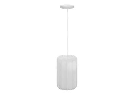 Hanglamp Tobie Ø25cm - katoen/staal - wit