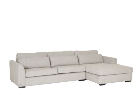 Hoeksalon Alcamo 331x184cm - stof - grijs