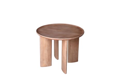 Bijzettafel Spinoza Ø60cm - mango massief - naturel