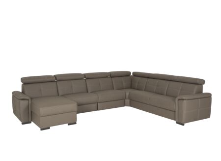 Hoeksalon Erba 376x291cm - stof - donkergrijs