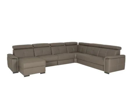 Hoeksalon Erba 376x291cm - stof - donkergrijs