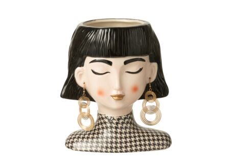 Vaas Pied-De-Poule Margo H22,3cm - keramiek - multicolor