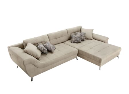 Hoeksalon San Francisco 355x218cm - stof - beige