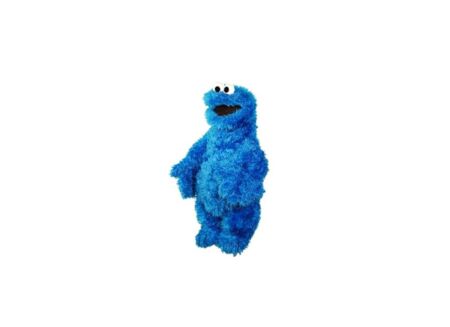 Handpop Sesamstraat Cookiemonster H45cm - polyester - blauw