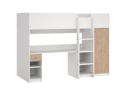 Hoogslaper Lyon 90x200 - decor - wit & jackson hickory