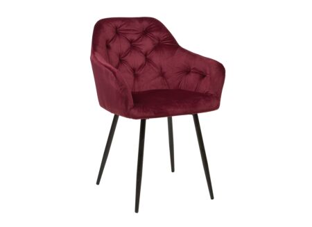 Stoel 58x60x82cm - polyestervezel - bordeaux
