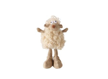 Figuur Schaap Hylda H15cm - polyester - bruin
