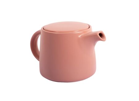 Theepot met infuser 62cl - stoneware & RVS - roze