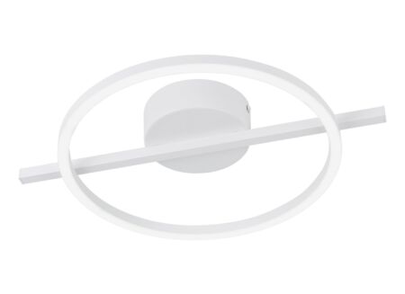 Plafondlamp Amandolo 40x30cm 17W LED aluminium wit