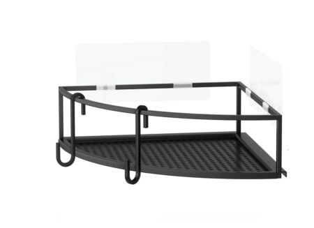 Hoekwandplank Cubiko 23x23x8cm zwart set van 2