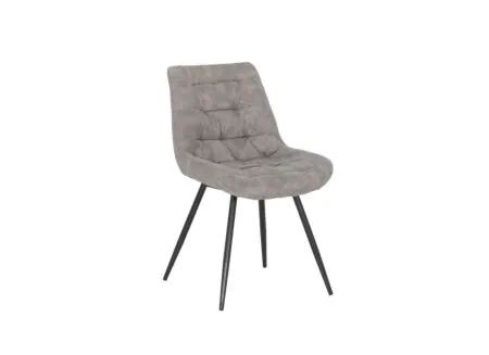 Chaise Driss tissu gris - Chaise Driss 51x53x80cm - tissu - gris