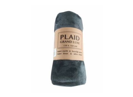 Plaid 130x160cm microvezel antraciet