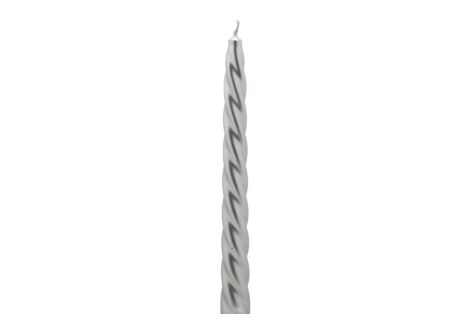 Kaars Gedraaid zilver set van 4