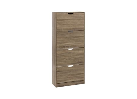 Schoenenkast 60x23,3x155,4cm - meubelplaat - naturel
