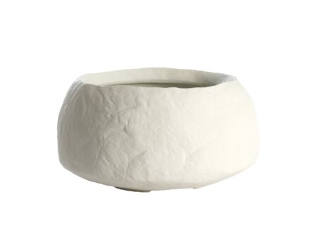 Vaas Tingri H21cm - steen - crème