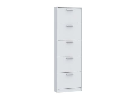 Schoenenkast Net402 58x20x186cm - decor - wit