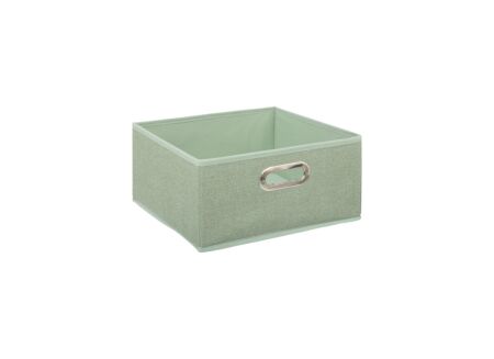 Opbergbox 31x15cm - stof - saliegroen