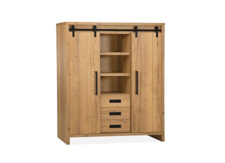 Vitrinekast Cottage 135cm - lamulux - naturel