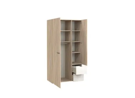 Disposition - Garde-robe Tempo 101cm - décor - brun/white