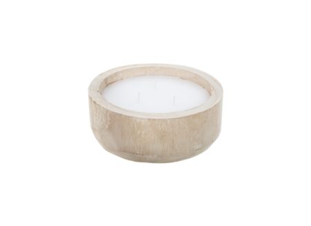 Kaars H18cm 15u massief paulownia naturel