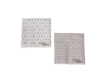 Serviette Risor 17x17cm beige wit 20 stuks