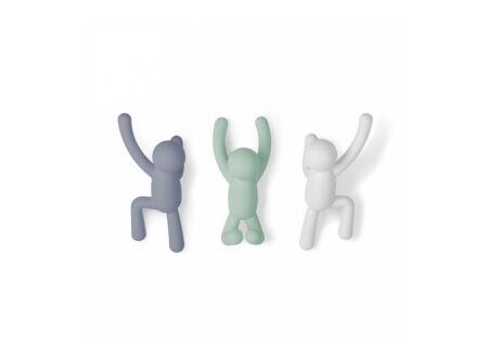 Kapstok Buddy 7,6 cm, set van 3