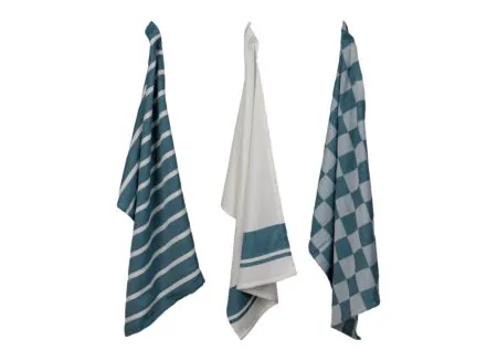 Keukenhanddoek Stoff 70x50cm - katoen - groen set van 3 - Essuie de vaisselle Stoff 70x50cm - coton - vert lot de 3