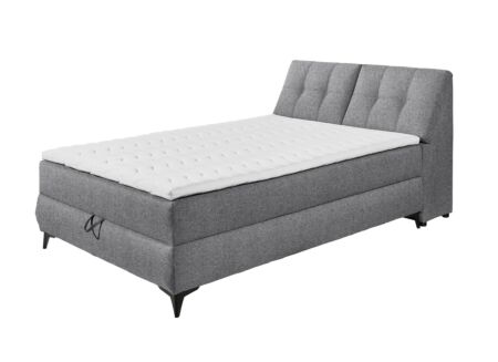 Bedbox Atlantis 140x200cm met opbergruimte stof donkergrijs