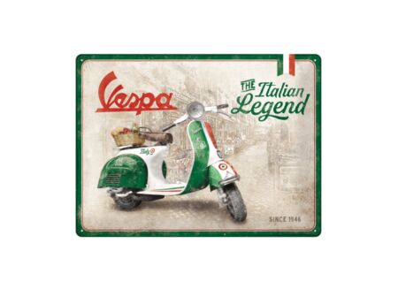 Plakkaat Vespa 40x30cm - metaal - multicolor