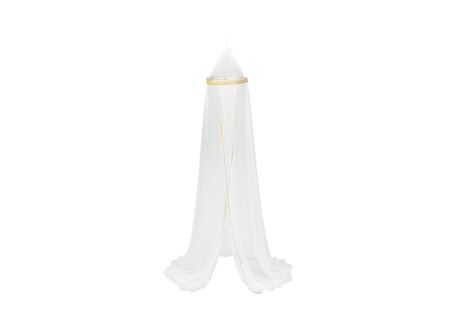Klamboe 230x40cm - polyestervezel - wit/goud