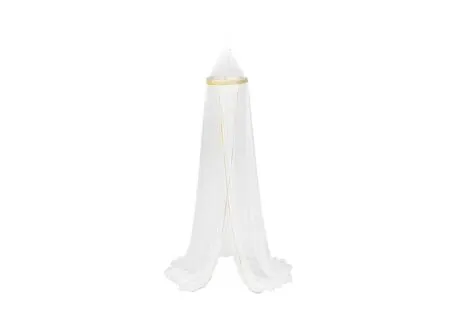 Ciel de lit 40x230cm - Ciel de lit 230x40cm - fibre de polyester - blanc/or