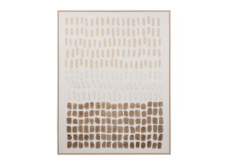 Print op canvas 3D Lydia 78x100cm - MDF & polyester - beige