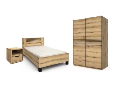 Kinderkamer Kato met bed 120x200cm - melamine - kast 150cm
