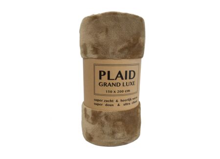 Plaid 130x160cm microvezel camel
