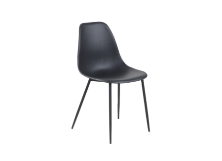 Kuipstoel Goy 46x52,5x82,5cm - polypropyleen - zwart