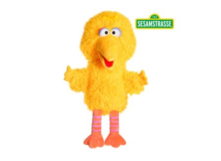 Handpop Bibo 52cm - stof - geel