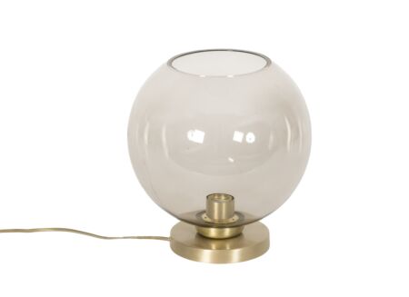 Tafellamp E27 H26cm - metaal/glas - goud