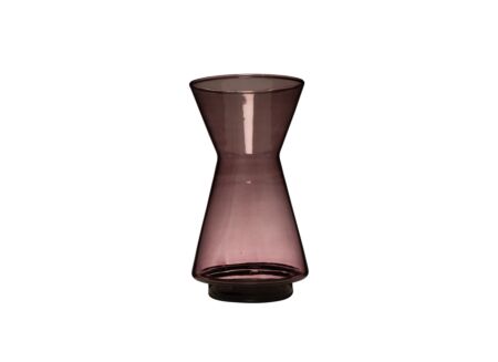 Vaas Rianne H25cm - gerecycleerd glas - paars