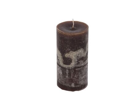 Kaars Cilinder  Ø7x15cm - rustiek - cacao