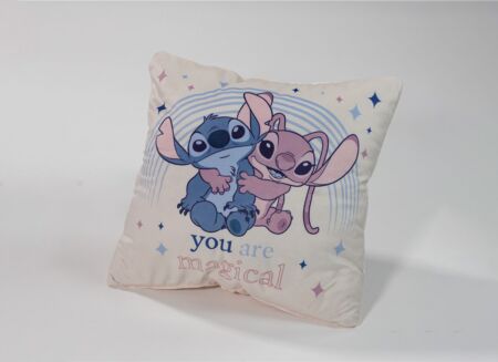 Kussen Stitch 35x35cm - polyester/velboa - multicolor