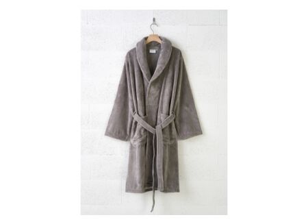 Badjas XL flanel grijs