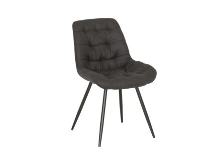 Stoel Driss 51x53x80cm - stof - zwart